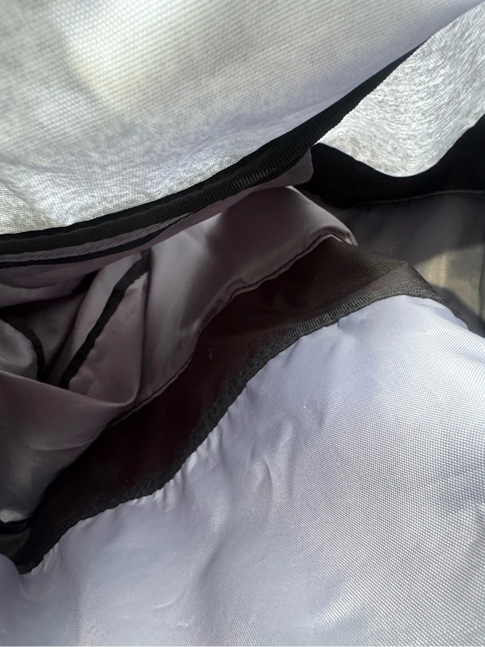ADIDAS  Men's Black and Heather Gray Duffel with HydroShield